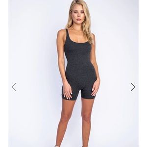 SKATIE GRACE BODYSUIT NWT SIZE MEDIUM GRAY CHARCOAL ONE PIECE